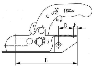 Zugkugelkupplung gebrenst Zeichnung