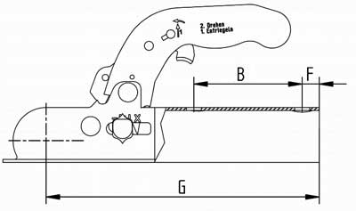 Zugkugelkupplung ungebremst Zeichnung